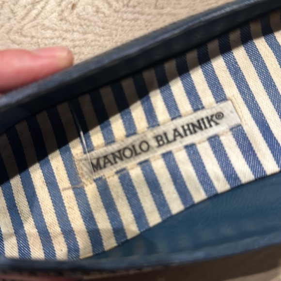 Manolo Blahnik flats patent blue size 40 - Picture 2 of 6
